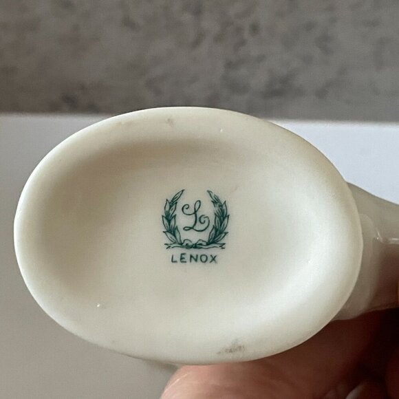 Vintage Lenox Cornucopia Horn of Plenty Porcelain 6" Vase Green Mark 1906-1930 - Picture 9 of 9